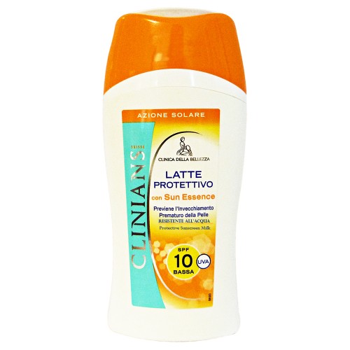 Clinians Latte Protettivo Azone Solare Con Sun Essence Previene L'invecchaimento Permaturo Della Pelle Spf 10 Uva 
